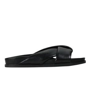 EOS Cross padded leather slides in black size 7.5 excellent condition